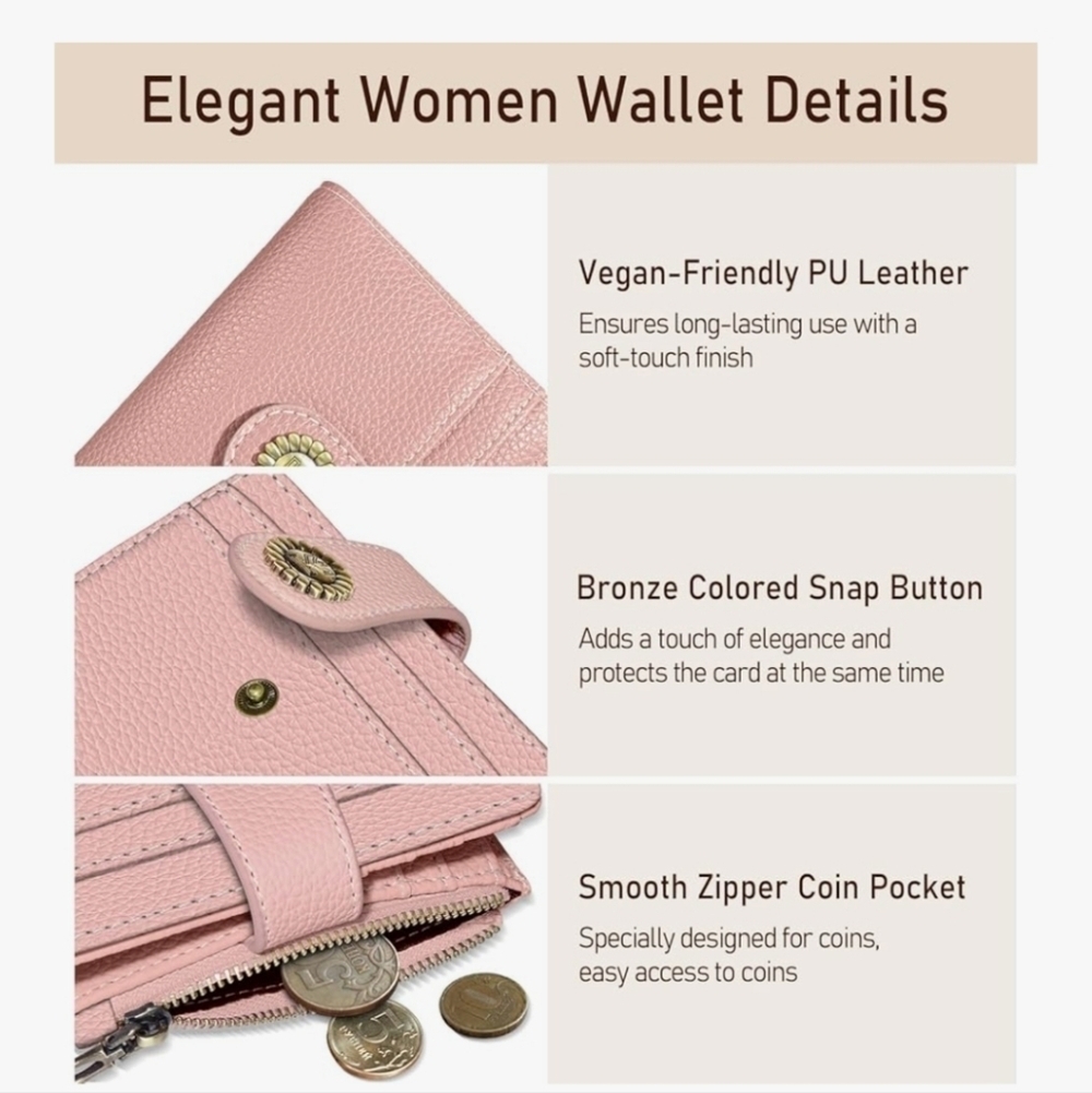 Pink RFID-Blocking Wallet - Picture 6 of 6